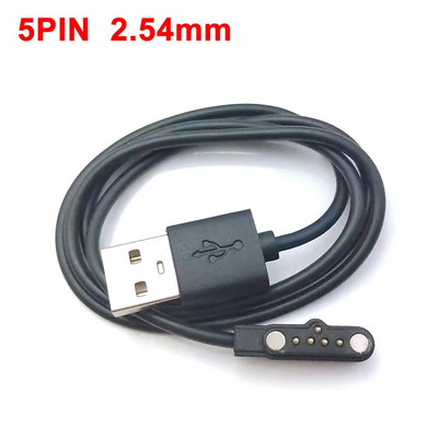 1db 5 tűs Pogo mágneses kábel gyerekeknek Smart Watch töltőkábel USB 2,54 mm-es töltőkábel A20 A20S TD05 V6G mágneses töltőhöz