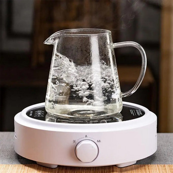 Чайник с цедка Топлоустойчива прозрачна стъклена кана за чайник с инфузер Кафе Чай Листа Билкова тенджера за кухня