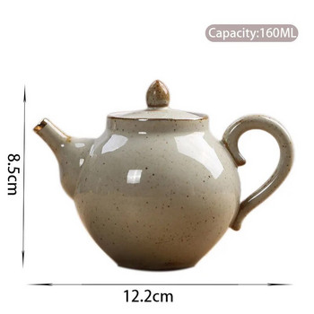 160 ml ретро керамични чайници, ръчно изработени изискани керамични чайници за пътуване, преносима кана за чай, китайски домашен сервиз за чай, сервиз за напитки, подаръци