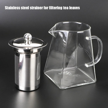 Γυάλινη τσαγιέρα Οικιακό Teaware Ανθεκτικό στη θερμότητα με Infuser από ανοξείδωτο χάλυβα Tea Infuser 550/750/950ML Clear Bottle