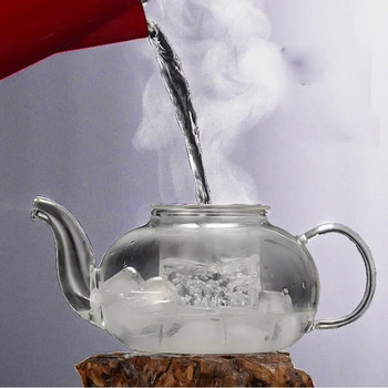 Ανθεκτική στη θερμότητα Γυάλινη Τσαγιέρα Clear Japaness Style Teapot with Infuser for Flower Chinese Puer Tea Φορητό βραστήρα τσαγιού 400-1000ml