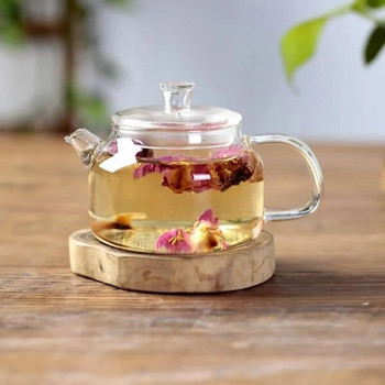 200ML Διαφανής γυάλινη τσαγιέρα Κανάτα νερού Ανθεκτική στη θερμότητα Clear Kung Fu Tea Pot Decanter for Water For Lemonade Teaware Home Tool