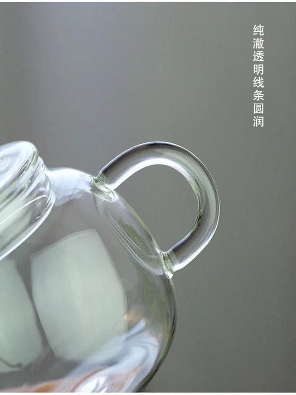 Prozirni kung fu mali čajnik od visokog borosilikatnog stakla, aparat za izradu filtera s jednim loncem