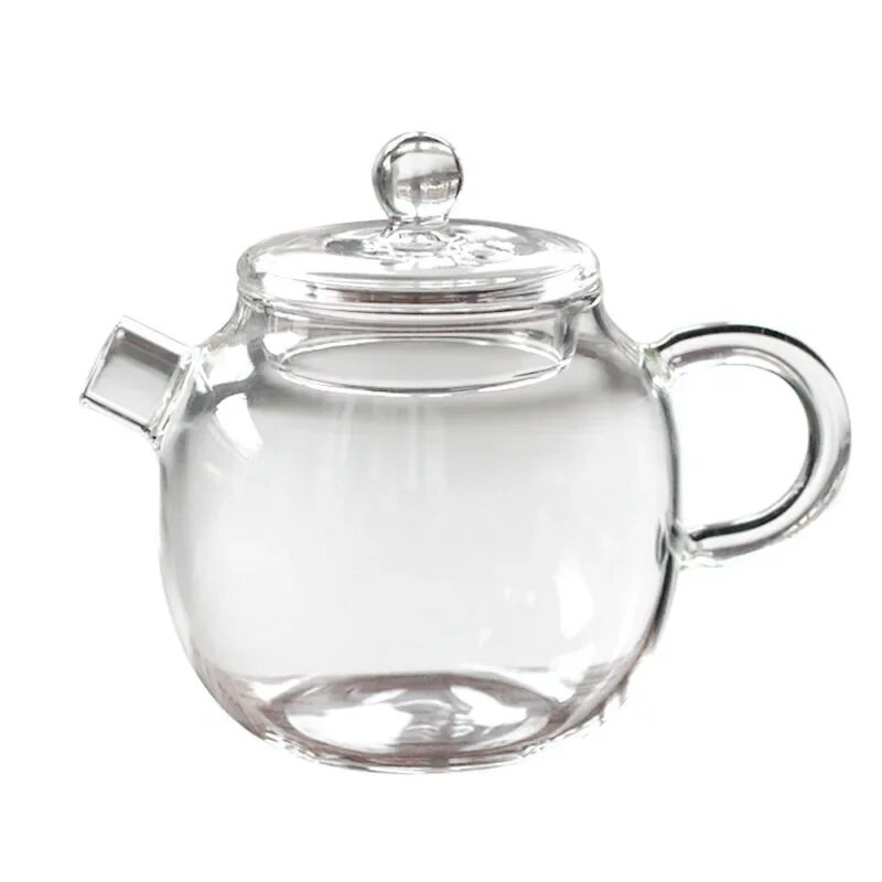 Prozirni kung fu mali čajnik od visokog borosilikatnog stakla, aparat za izradu filtera s jednim loncem