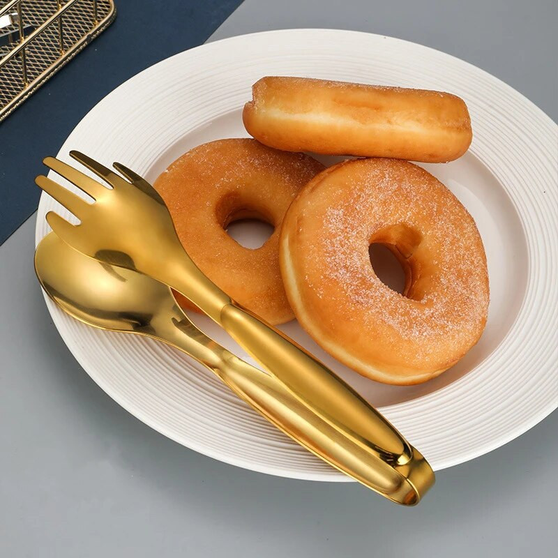 Hvataljka za hranu od nehrđajućeg čelika Buffet BBQ Stezaljka za kruh, odrezak za salatu Stezaljka za kuhinjske dodatke