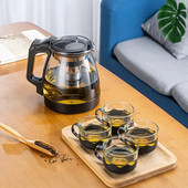 1vnt 400ml/ 600ml Karščiui atsparus sutirštintas High Handle Gėlių kavos puodelis Stiklinis arbatos puodelis Blooming Glass arbatos rinkinys Didelis arbatinukas WJ919