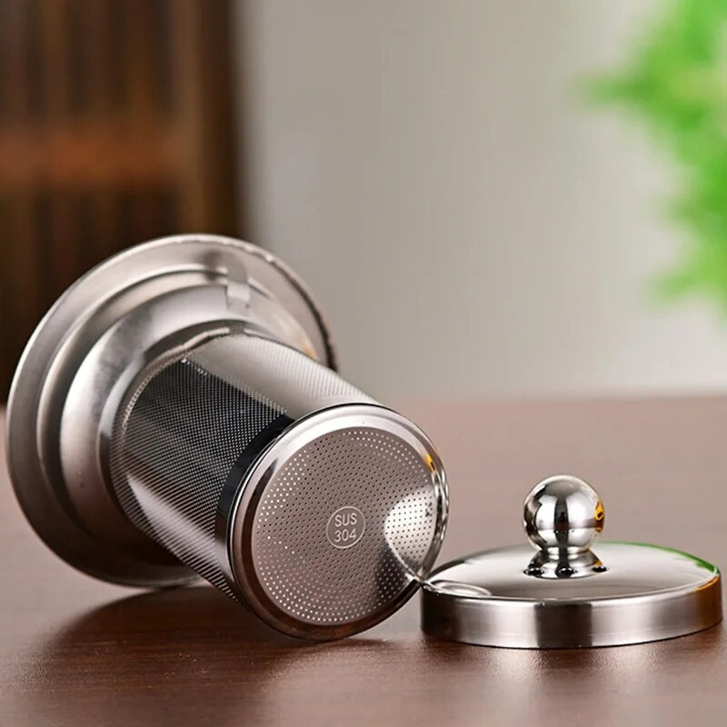 1000 ml-es üveg teáskanna hőálló teáskanna rozsdamentes acél infúzióval átlátszó teáskészlet, hordozható fém fogantyú teáskanna