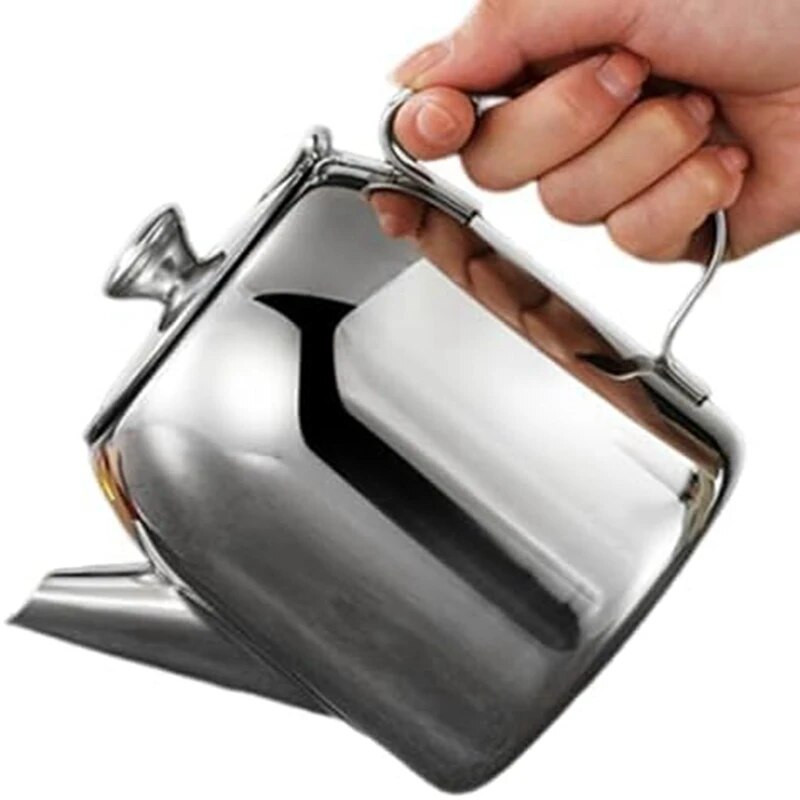 Čajnik od nehrđajućeg čelika Metalni čajnik otporan na prolijevanje 20 oz s kratkim ravnim izljevom Vrč za hladnu vodu Kuhalo za kavu