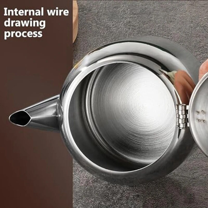 Čajnik od nehrđajućeg čelika Metalni čajnik otporan na prolijevanje 20 oz s kratkim ravnim izljevom Vrč za hladnu vodu Kuhalo za kavu