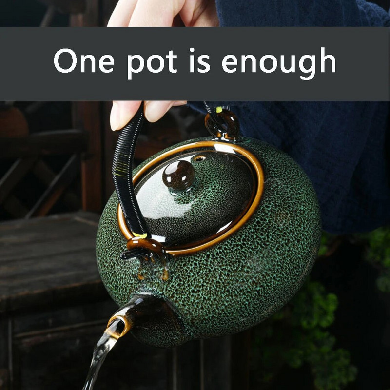 Keramički čajnik od 700 ml Lonac za kućnu ručku Dodaci za čajnu kuhinju Promjena peći Lonac za kuhanje čaja u šalici Ljepota Zdravlje Set za čaj