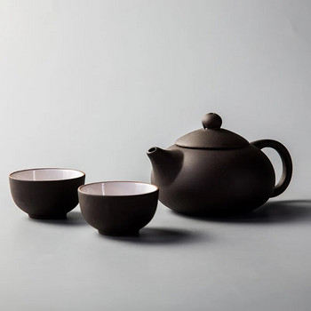 Китайска кана за чай Керамична кана за кафе Чайник Порцеланова кана за чай с лилав пясък Китайски комплект за чай Kung Fu D011