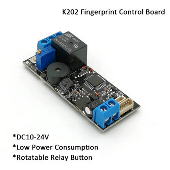 K202 DC12V Περιστρεφόμενο κουμπί ρελέ χαμηλής κατανάλωσης Πίνακας ελέγχου δακτυλικών αποτυπωμάτων για αυτοκίνητο μοτοσικλέτας ελέγχου πρόσβασης πόρτας