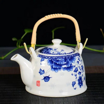 Μπλε και άσπρο πορσελάνινο δοχείο τσαγιού, κορυφαίας ποιότητας σχεδίαση καλλιτεχνών της Κίνας Κεραμική άμμος χειροποίητο σετ τσαγιού Kung Fu Teapot, Puer Βραστήρας