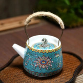 Oală de cafea din ceramică, cu oală cu fascicul, set de ceai, ceainic din lut Yixing, set de ceainic și ceainic, set de ceainic și ceainic Samovar Gaiwan, ceainice, bar