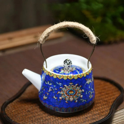 Oală de cafea din ceramică, cu oală cu fascicul, set de ceai, ceainic din lut Yixing, set de ceainic și ceainic, set de ceainic și ceainic Samovar Gaiwan, ceainice, bar