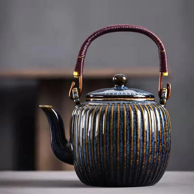 Puer tējas kannas 800 ml Izsmalcināts ķīniešu keramikas tējkannas katls tējas krūzes komplektam Gaiwan Samovar Tējkannas Ūdens tējkanna Teeware Teware krūze