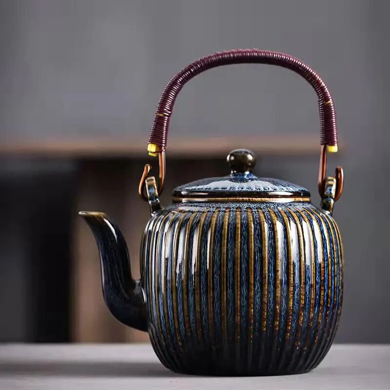 Puer tējas kannas 800 ml Izsmalcināts ķīniešu keramikas tējkannas katls tējas krūzes komplektam Gaiwan Samovar Tējkannas Ūdens tējkanna Teeware Teware krūze