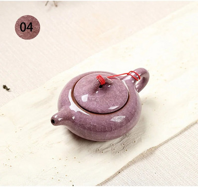 Tradicinė kinų ledo glazūra Arbatos puodas, elegantiško dizaino arbatos rinkinių paslauga , Kinijos raudonasis arbatinukas Kūrybinės dovanos