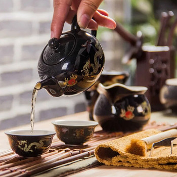Κεραμικό κόκκινο μπρίκι κινέζικο Dragon Teapot Κεραμικό σετ τσαγιού Βραστήρας Kung Fu Teaware χειροποίητο Teapot εύκολο βραστήρα τσαγιέρα