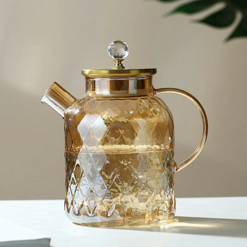 Чайник за студена вода от високо боросиликатно стъкло Амбър Чайник за студена вода Lanling Чайник Домакински Чайник с голям капацитет Чайник Стъкло