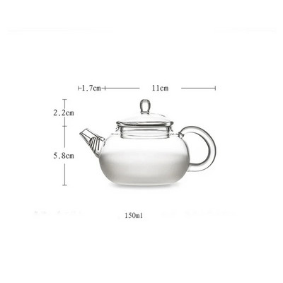 Japán minimalista hőálló felhő- és ködfagyos kis Kung Fu üvegteáskanna szűrővirággal Kung Fu teáskanna teásedény