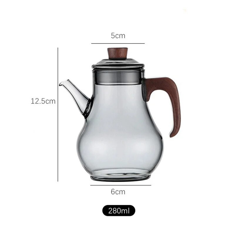 Dainos imitacija 280 ml mažas stiklinis arbatinukas su filtro skylute karščiui atsparus žaliosios arbatos puodas Kungfu gėlių arbatos virimo aparatas