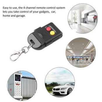8 Dip Switch 433Mhz Smart Copy Remote Control Fixed Code 2CH Duplicator for Gate Garage Door Opener or Alarm 330MHz