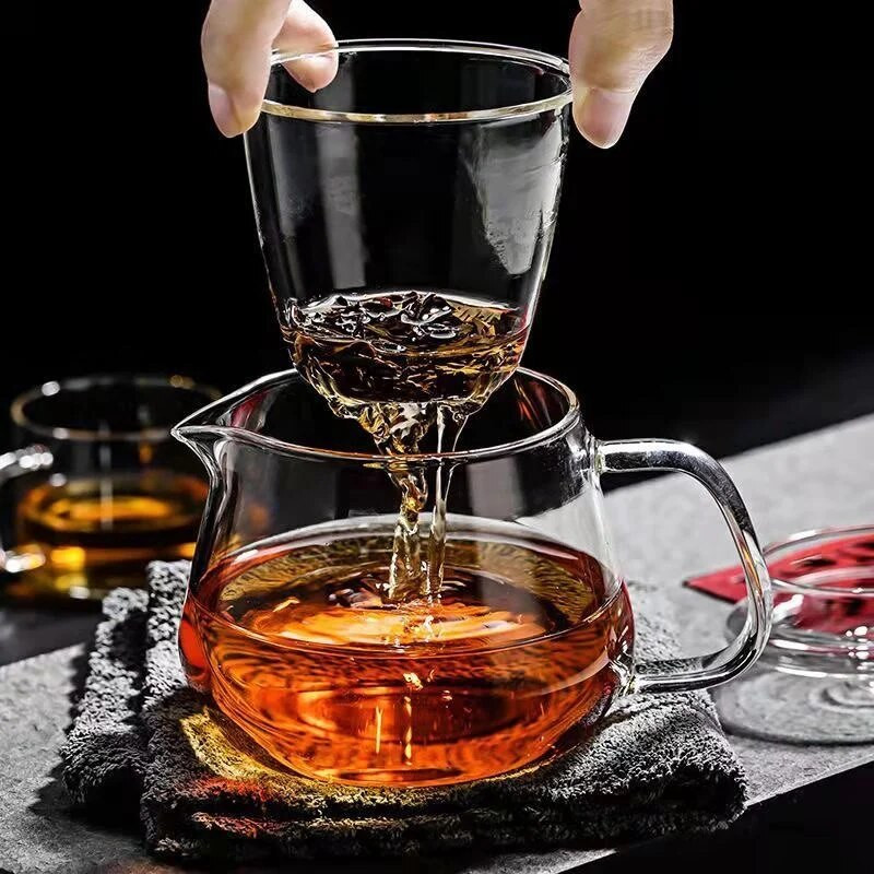 Stakleni čajnik otporan na visoke temperature Filter zadebljani prozirni čajnik Čajnik za kuhanje vode za kuhanje čaja za kućanstvo