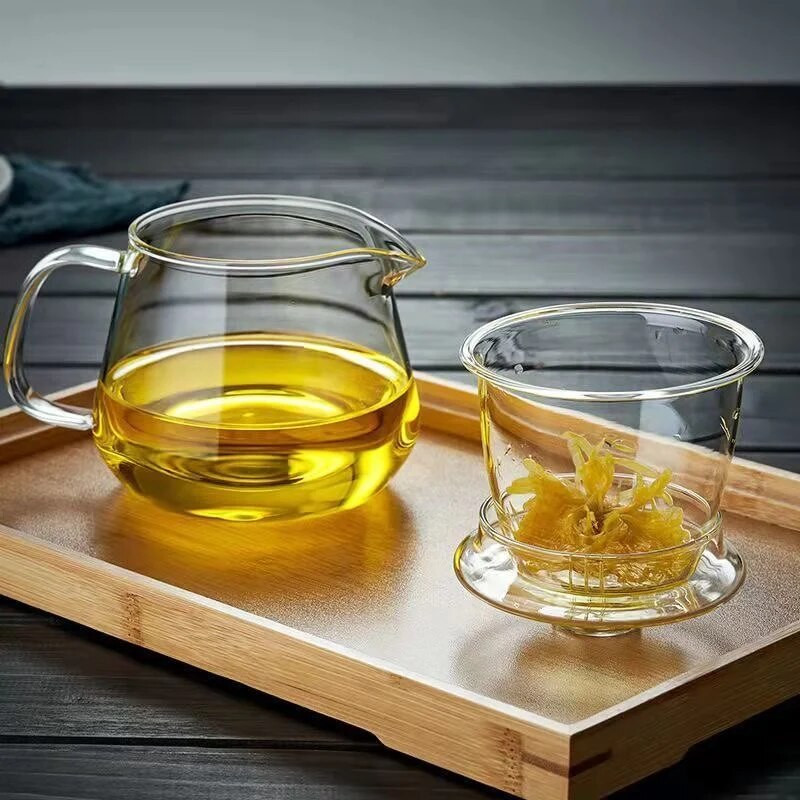 Stakleni čajnik otporan na visoke temperature Filter zadebljani prozirni čajnik Čajnik za kuhanje vode za kuhanje čaja za kućanstvo