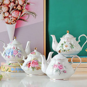 Noble Bone China Teapot 500 ML Pink Camellia Set Posuda za kavu Domaći visokokvalitetni porculanski vrč za kuhanje vode Party Cafe Posuđe za čaj Posuda za čaj Puer