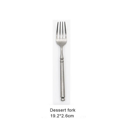 Retro piling Kuhinjski pribor za jelo od nehrđajućeg čelika 304 Set noževa za odreske Vilica Set žlica Vilica za desert Vintage restoranski pribor za jelo