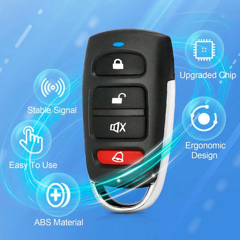 Univerzális, 433,92 MHz-es sokszorosító távirányító, garázsajtó nyitó távirányító, 4 gombos csereajtós távirányító kütyükhöz autós otthon