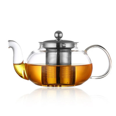 Ceainic de înaltă calitate Ghiveci de sticlă rezistent la căldură Set de ceai cu flori Fierbător Cafea Ceainic Set de băuturi Filtru din oțel inoxidabil Ceainic