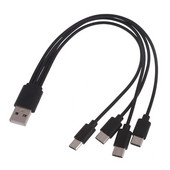 Kelių įkrovimo laidas USB C skirstytuvo laidas 1/2/3/4 in 1 greito įkrovimo laidas su 1/2/3/4 C tipo vyriško prievado, skirto telefono planšetiniam kompiuteriui