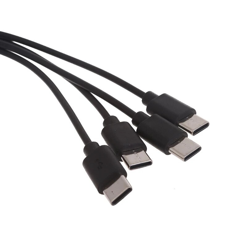 Kelių įkrovimo laidas USB C skirstytuvo laidas 1/2/3/4 in 1 greito įkrovimo laidas su 1/2/3/4 C tipo vyriško prievado, skirto telefono planšetiniam kompiuteriui