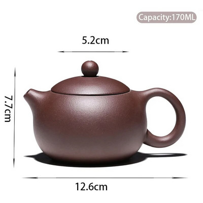 170 ml kineski Yixing ljubičasti glineni čajnici, klasični Xishi čajnik, filtar s kuglastom rupom od 188 kuhalo za vodu, majstor ručne izrade Zisha pribor za čaj, darovi
