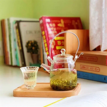 Японски ръчно изработен топлоустойчив стъклен чайник Домакински прозрачни лъчеви чайници с филтър Кунг-фу приготвяне на чай Чайник