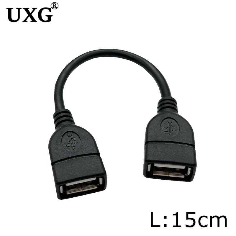 USB KABELIS no SIEVIETES UZ SIEVIETES 15 CM USB 2.0 TIPA AF/F ADAPTERIS Īsais vads 0,15 M.