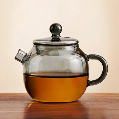 150 мл черен малък капацитет кунг-фу стъклен чайник Чайни прибори Инструменти за приготвяне на чай Инфузер за чай Прибори за чай Следобеден чай Малка кана за чай