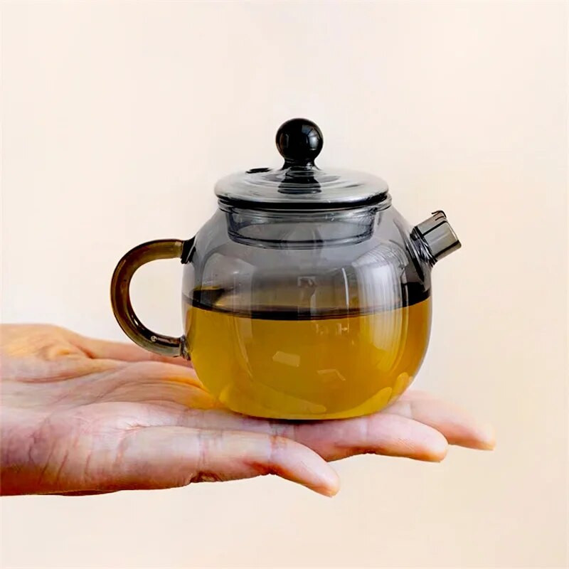 150 ml Juodos mažos talpos Kung Fu stiklinis arbatinukas Arbatos Indai Arbatos ruošimo Įrankiai Arbatos infuzinis arbatos indas Popietės arbatos mažas arbatos puodas
