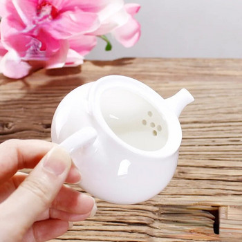 Ръчно изработена гърне от костен Китай Ruyi Керамична машина за чай с черен чай Бял порцеланов домакински филтър Цветен чайник за чай 150 ml