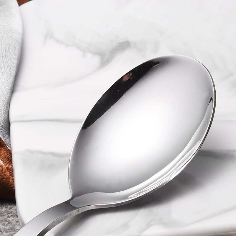 1 db rozsdamentes acél étkészlet előkelő márvány nyéllel ezüst nyugati étkészlet kés desszert villa kanál evőeszközök konyhai edények