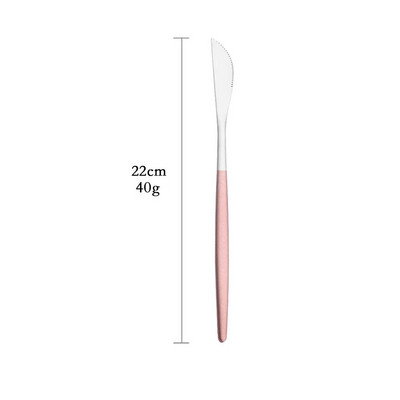 Posuđe za jelo Ružičasto srebrno srebrno posuđe Set pribora za jelo od nehrđajućeg čelika Luksuzni pribor za jelo Kućna vilica Žlica Nož Kuhinjski set za jelo Drop ship