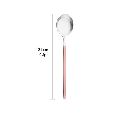 Posuđe za jelo Ružičasto srebrno srebrno posuđe Set pribora za jelo od nehrđajućeg čelika Luksuzni pribor za jelo Kućna vilica Žlica Nož Kuhinjski set za jelo Drop ship