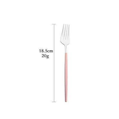 Posuđe za jelo Ružičasto srebrno srebrno posuđe Set pribora za jelo od nehrđajućeg čelika Luksuzni pribor za jelo Kućna vilica Žlica Nož Kuhinjski set za jelo Drop ship