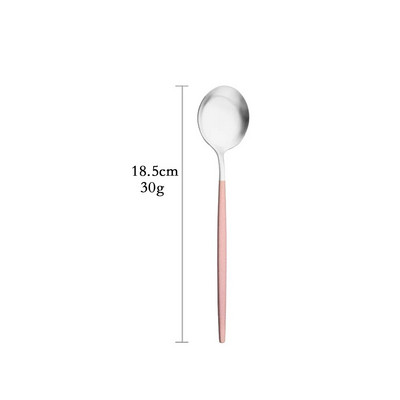 Posuđe za jelo Ružičasto srebrno srebrno posuđe Set pribora za jelo od nehrđajućeg čelika Luksuzni pribor za jelo Kućna vilica Žlica Nož Kuhinjski set za jelo Drop ship