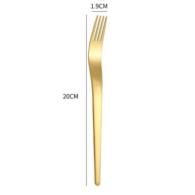 Zlatni mat set pribora za jelo Zadebljani nehrđajući čelik Kreativni nož za odrezak Vilica za desert Žlica Set posuđa za jelo Kuhinjsko posuđe