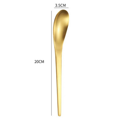 Zlatni mat set pribora za jelo Zadebljani nehrđajući čelik Kreativni nož za odrezak Vilica za desert Žlica Set posuđa za jelo Kuhinjsko posuđe