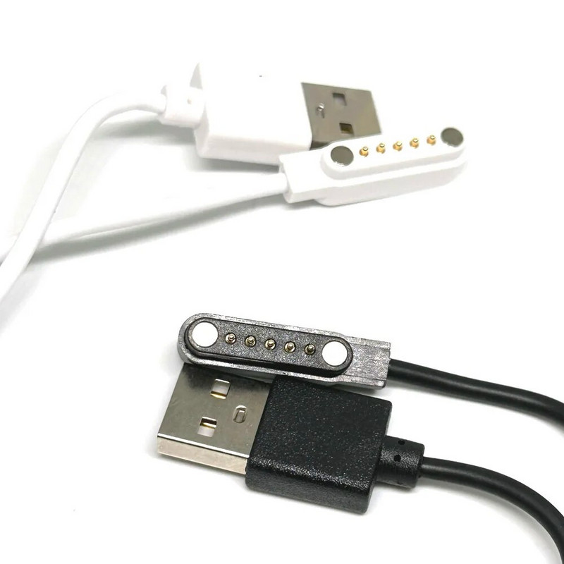 5 kontaktų universalus 12 mm erdvės išmanaus laikrodžio magnetinis įkrovimo kabelis USB 2.0 kištukinis ir 5 kontaktų magnetinio siurbimo įkroviklis išmaniajam laikrodžiui