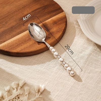 1/3/4Pcs Pearl set pribora za jelo Western 18/10 Inox Posuđe za vjenčanje Posuđe za jelo s umetnutim dijamantima Nož Vilica Žlica Poklon